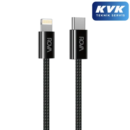 Rova KB218 PD20W Braided C+L  1M Şarj Kablosu