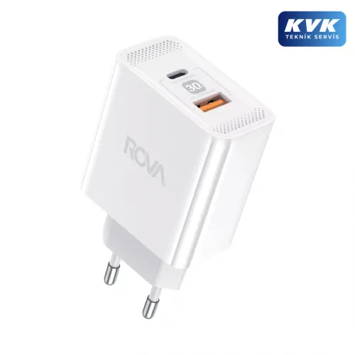 Rova SB102 Pd + QC3.0 GaN Hızlı Şarj Başlığı 30W