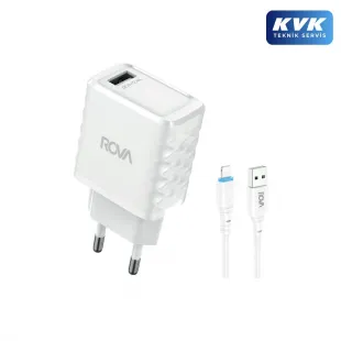 Rova SB114L A Giriş 2.4A A-L iPhone Kablolu Şarj Başlığı 12W