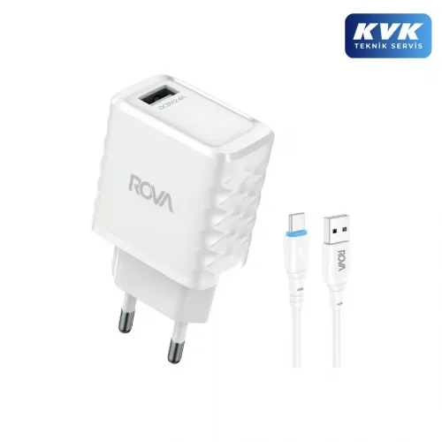 Rova SB114T A Giriş 2.4A A-T Kablolu Şarj Başlığı 12W