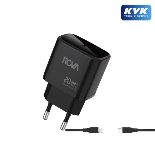 Rova SB122L Type-C Hızlı Şarj Başlığı Lighting Şarj Kablo 20W